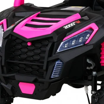Atv Trkaći Buggy Za 2 Djece Roza + 4x4 Pogon + Daljinski Upravljač + Spori Start + Mp3 Led 12