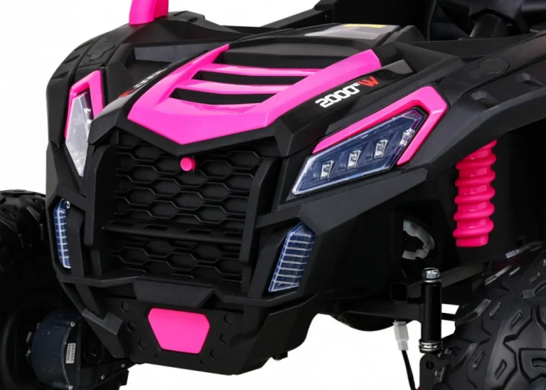 Atv Trkaći Buggy Za 2 Djece Roza + 4x4 Pogon + Daljinski Upravljač + Spori Start + Mp3 Led 12