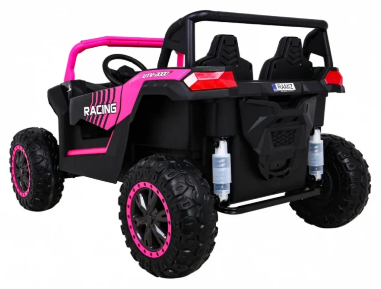 Atv Trkaći Buggy Za 2 Djece Roza + 4x4 Pogon + Daljinski Upravljač + Spori Start + Mp3 Led 5