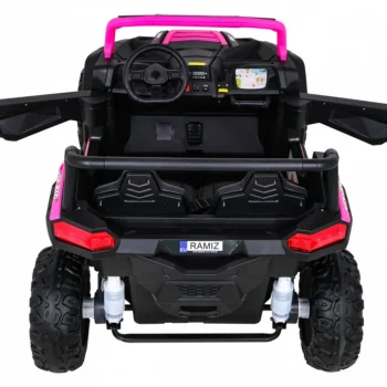 Atv Trkaći Buggy Za 2 Djece Roza + 4x4 Pogon + Daljinski Upravljač + Spori Start + Mp3 Led 7