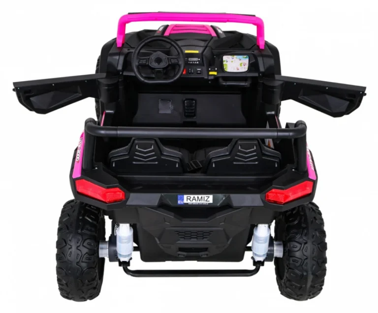 Atv Trkaći Buggy Za 2 Djece Roza + 4x4 Pogon + Daljinski Upravljač + Spori Start + Mp3 Led 7