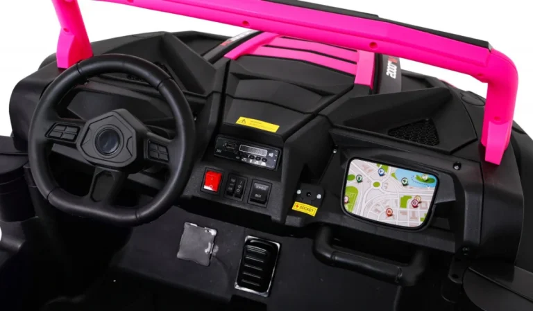Atv Trkaći Buggy Za 2 Djece Roza + 4x4 Pogon + Daljinski Upravljač + Spori Start + Mp3 Led 8