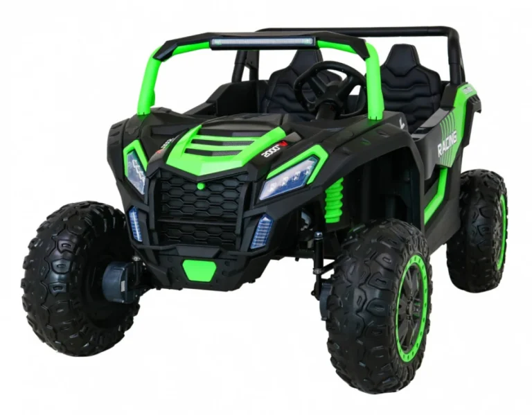 Atv Trkaći Buggy Za 2 Djece Zeleni + 4x4 Pogon + Daljinski Upravljač + Spori Start + Mp3 Led, Zelena 1