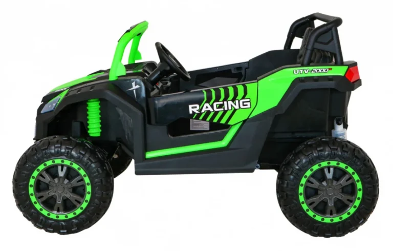 Atv Trkaći Buggy Za 2 Djece Zeleni + 4x4 Pogon + Daljinski Upravljač + Spori Start + Mp3 Led, Zelena 4
