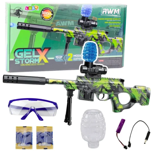 Awm Puška Za Vodene Kuglice Hidrogel Zelene Naočale 61 Cm 1