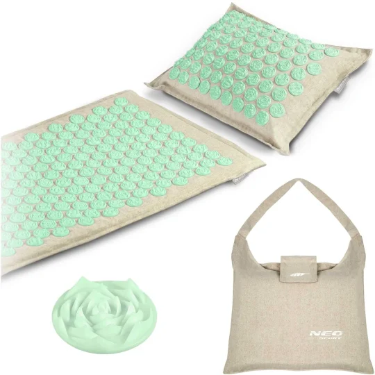 Akupresurna Prostirka S Bodljama Neo Sport Ns 902, Siva I Menta 1