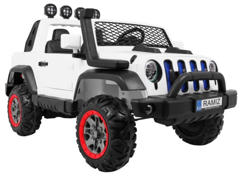 Allroad Terensko Vozilo Za 2 Djece, Bijela Boja + 4x4 Pogon + Daljinski Upravljač 11