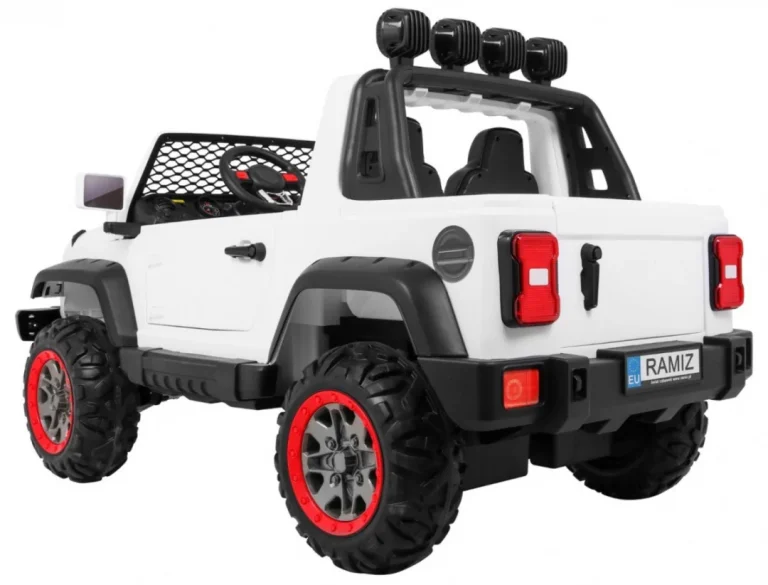 Allroad Terensko Vozilo Za 2 Djece, Bijela Boja + 4x4 Pogon + Daljinski Upravljač 4