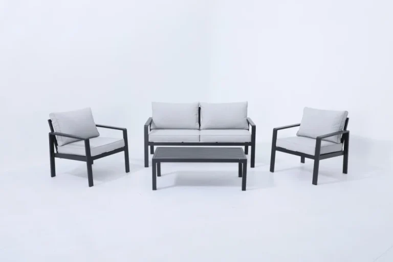 Aluminijski Vrtni Set Kauč + 2 Fotelje + Stolić 1