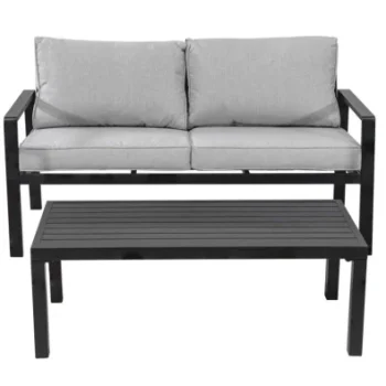 Aluminijski Vrtni Set Kauč + 2 Fotelje + Stolić 2