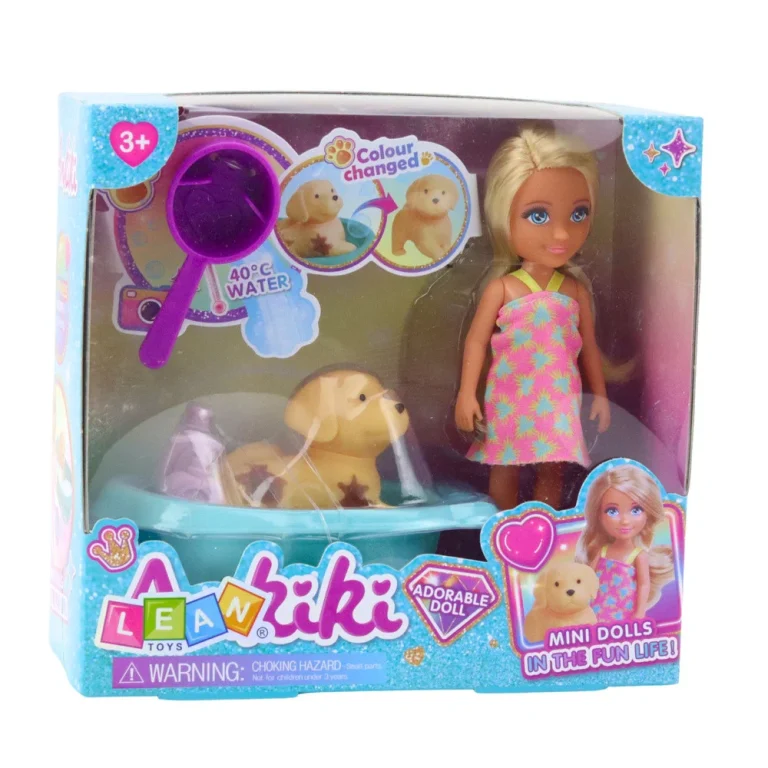 Ankiki Set Za Kupanje Lutke I Psa S Priborom 4