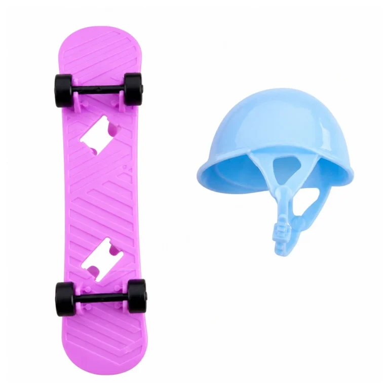 Anlily Lutka S Ljubičastim Setom Skateboarda, Kacige I Duge Majice S Kapuljačom 5