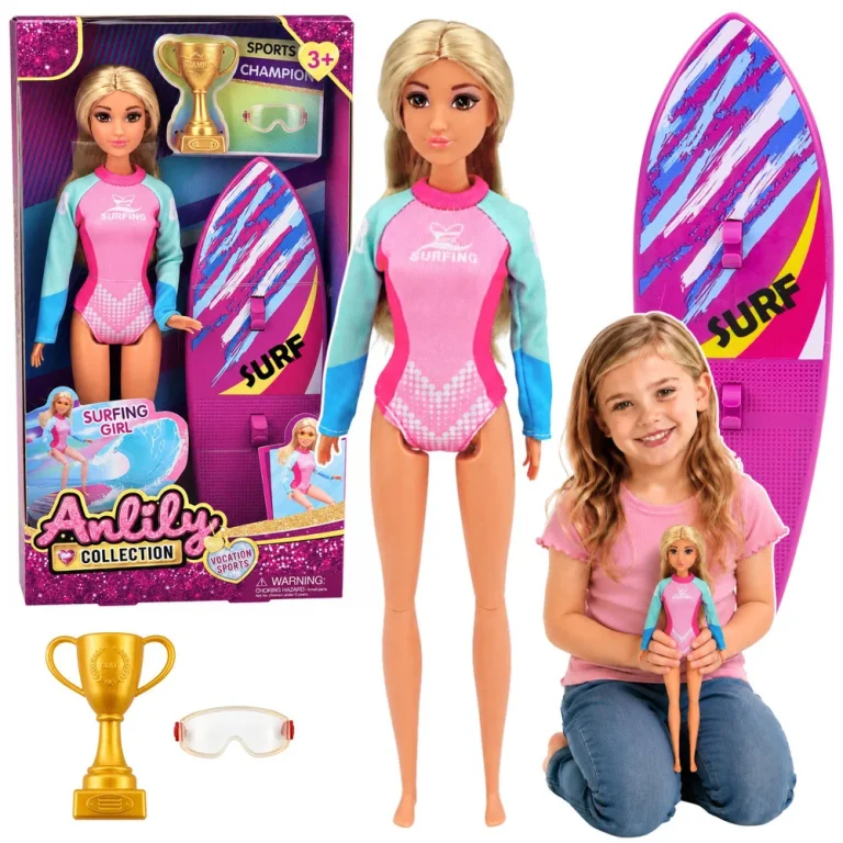 Anlily Lutka Surfer U Ronilačkom Odijelu S Priborom Za Dasku Za Surfanje 1