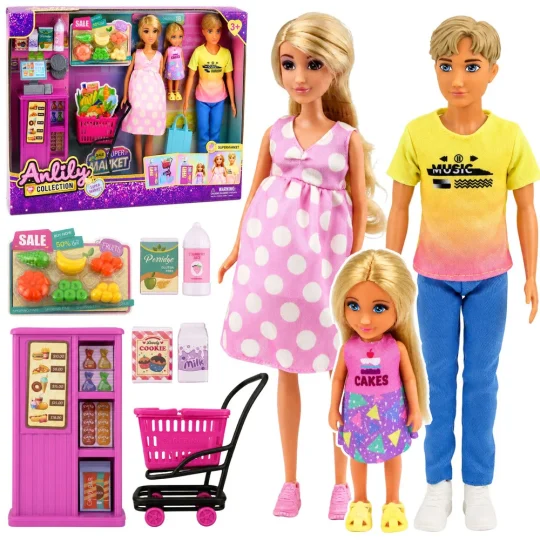 Anlily Obiteljski Set Lutaka Supermarket Trudna Lutka 1