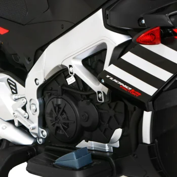 Aprilia Tuono V4 Dječji Motocikl Na Baterije Crni + Mp3 Ploča + Pomoćni Kotači + Spori Start, Crna Motor Na Akumulator 13