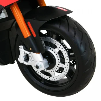 Aprilia Tuono V4 Dječji Motocikl Na Baterije Crni + Mp3 Ploča + Pomoćni Kotači + Spori Start, Crna Motor Na Akumulator 14