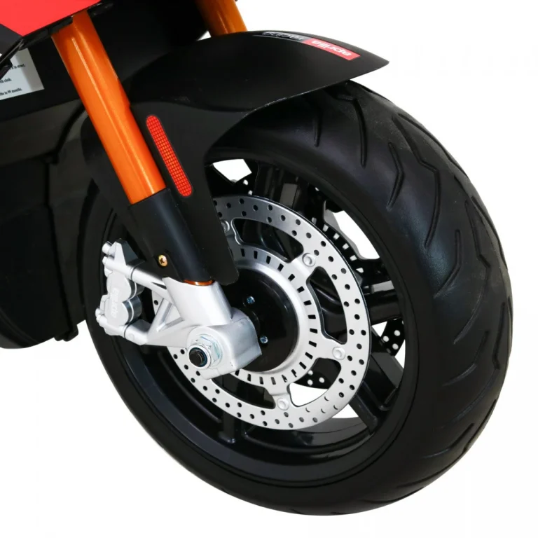 Aprilia Tuono V4 Dječji Motocikl Na Baterije Crni + Mp3 Ploča + Pomoćni Kotači + Spori Start, Crna Motor Na Akumulator 14