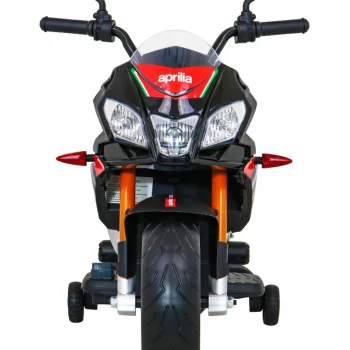 Aprilia Tuono V4 Dječji Motocikl Na Baterije Crni + Mp3 Ploča + Pomoćni Kotači + Spori Start, Crna Motor Na Akumulator 3