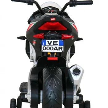 Aprilia Tuono V4 Dječji Motocikl Na Baterije Crni + Mp3 Ploča + Pomoćni Kotači + Spori Start, Crna Motor Na Akumulator 6