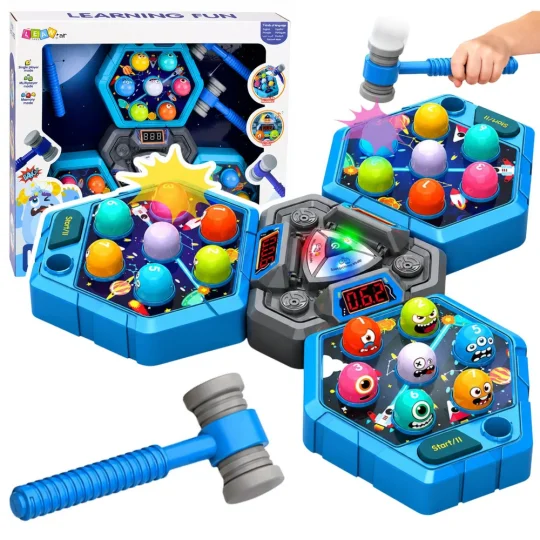 Arkadna Igra Whack A Mole Creatures Za 3 Igrača, 3 Načina Rada, Užareni čekići 1