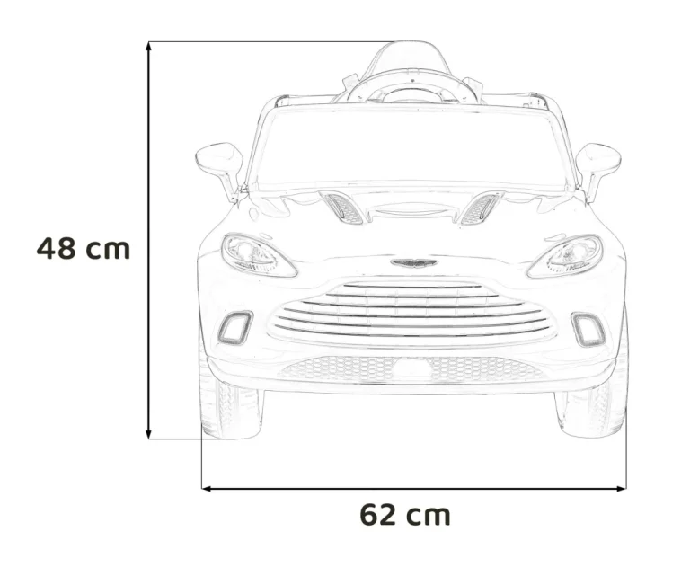 Aston Martin Dbx Dječja Kolica Na Baterije Crna + Daljinski Upravljač + Eva Pegla + Sigurnosni 2