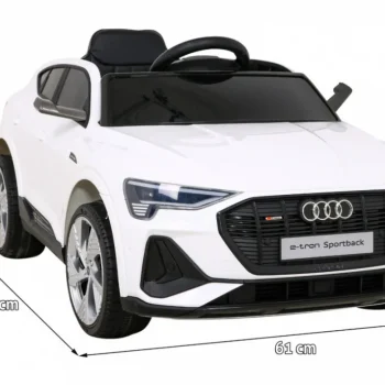 Audi E Tron Sportback Za Djecu Bijela + Daljinski Upravljač + 4x4 Pogon + Spori Start + Mp3 Radio + 2