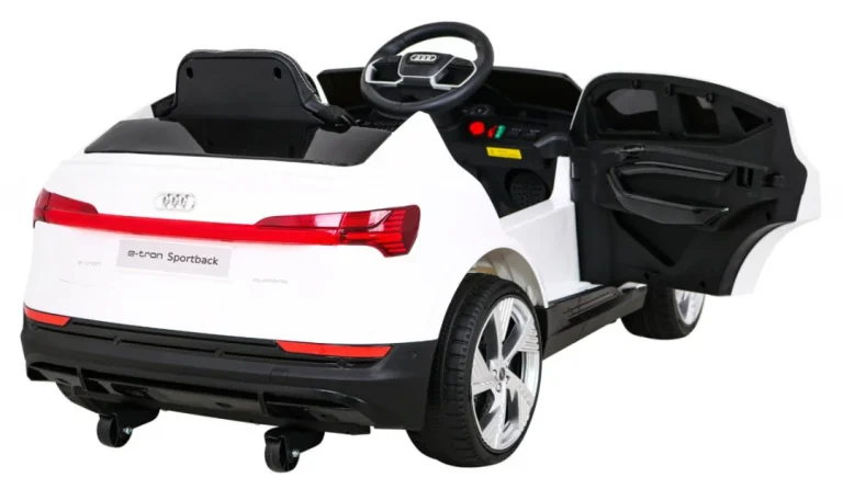 Audi E Tron Sportback Za Djecu Bijela + Daljinski Upravljač + 4x4 Pogon + Spori Start + Mp3 Radio + 8