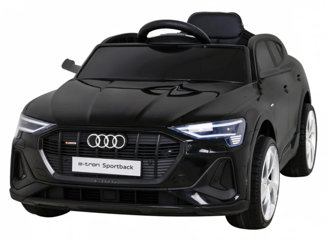 Audi E Tron Sportback Za Djecu Crni + Daljinski Upravljač + 4x4 Pogon + Spori Start + Mp3, Crna 1