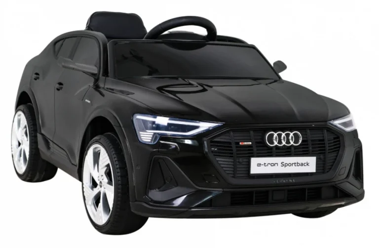 Audi E Tron Sportback Za Djecu Crni + Daljinski Upravljač + 4x4 Pogon + Spori Start + Mp3, Crna 10