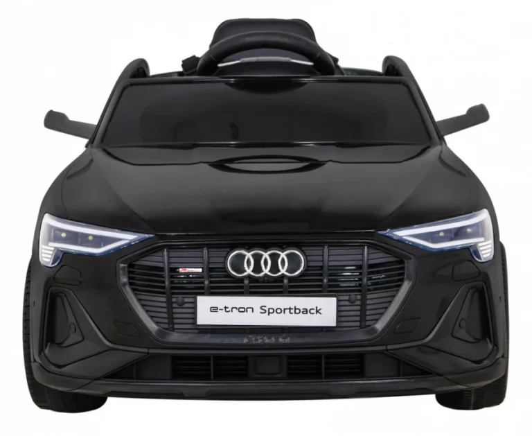 Audi E Tron Sportback Za Djecu Crni + Daljinski Upravljač + 4x4 Pogon + Spori Start + Mp3, Crna 3