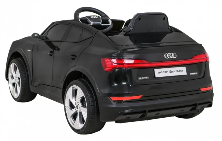 Audi E Tron Sportback Za Djecu Crni + Daljinski Upravljač + 4x4 Pogon + Spori Start + Mp3, Crna 5