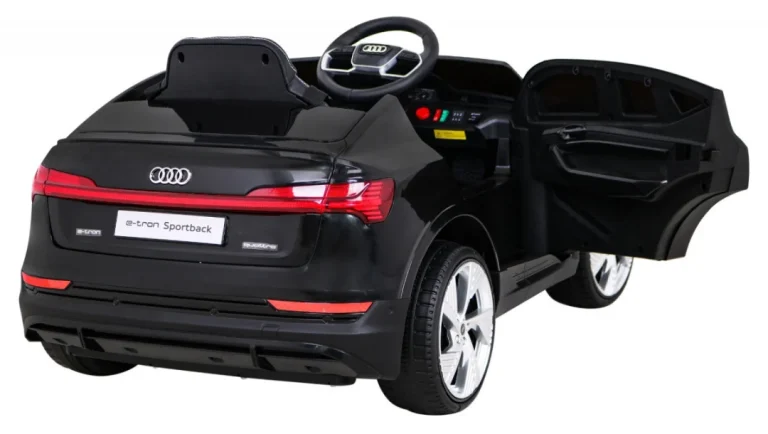 Audi E Tron Sportback Za Djecu Crni + Daljinski Upravljač + 4x4 Pogon + Spori Start + Mp3, Crna 9