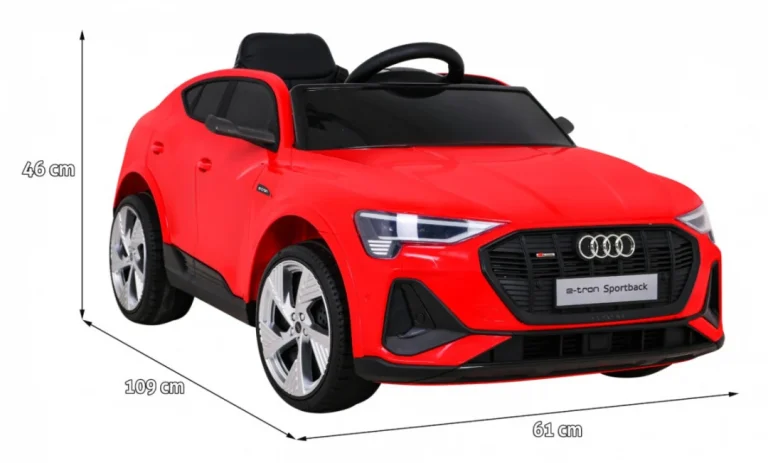 Audi E Tron Sportback Za Djecu Crveni + Daljinski Upravljač + 4x4 Pogon + Spori Start + Mp3, Crvena 2