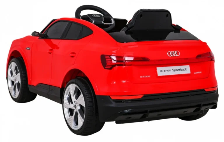 Audi E Tron Sportback Za Djecu Crveni + Daljinski Upravljač + 4x4 Pogon + Spori Start + Mp3, Crvena 5