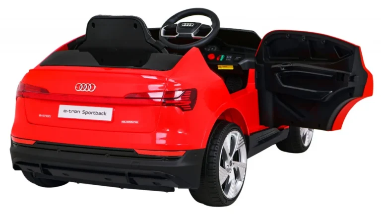 Audi E Tron Sportback Za Djecu Crveni + Daljinski Upravljač + 4x4 Pogon + Spori Start + Mp3, Crvena 9
