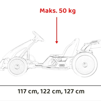 Audi Gokart Vozilo S Funkcijom Driftanja, Crno Auto Na Akumulator 3