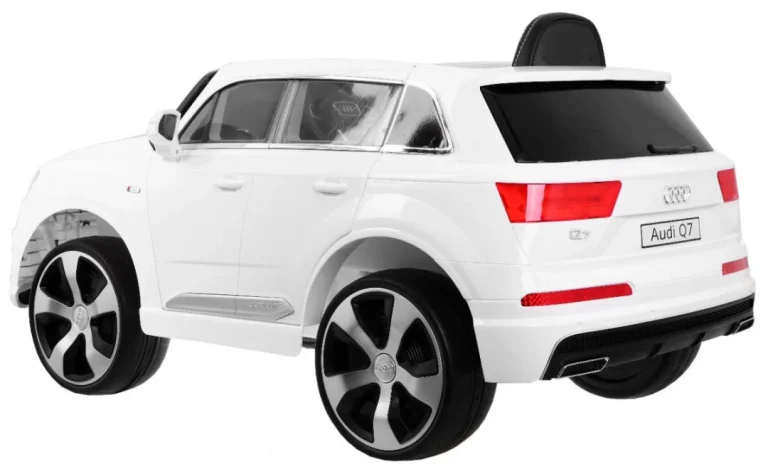 Audi Q7 Lift Baterija Za Djecu Bijela + Daljinski Upravljač + Spori Start + Eva + Eko Koža + Mp3 Led 3
