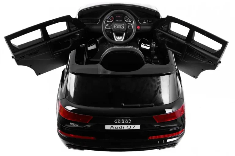Audi Q7 Lift Baterija Za Djecu Crna + Daljinski Upravljač + Spori Start + Eva + Eko Koža + Mp3 Led 5