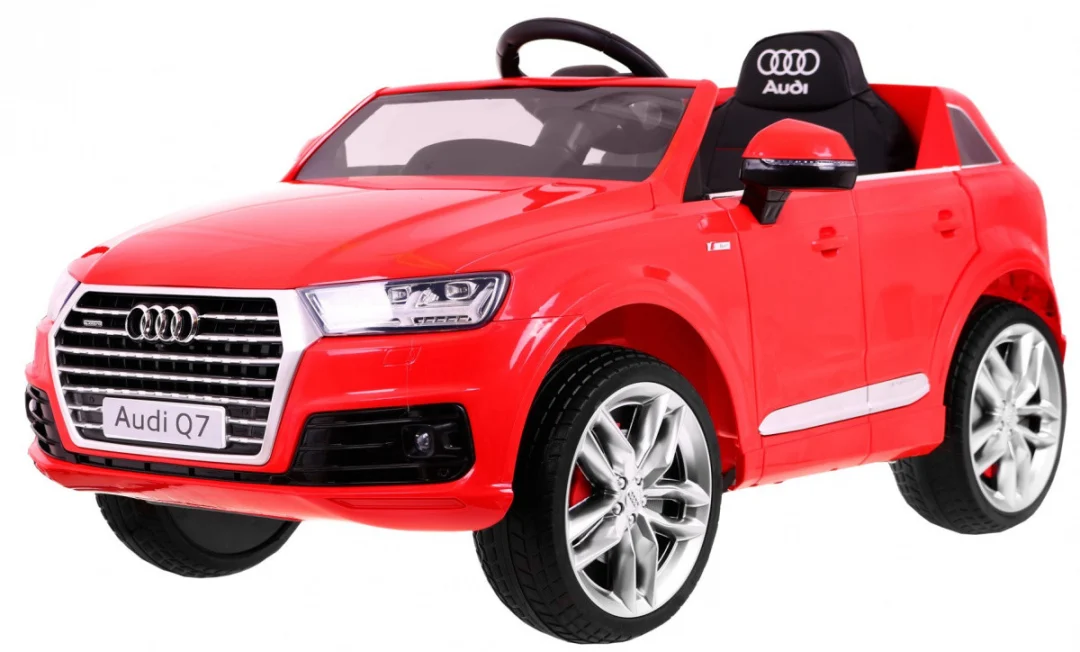 Audi Q7 Quattro S Line Baterija Crvena + Daljinski Upravljač + Sporo Pokretanje + Eva + Radio Mp3 1