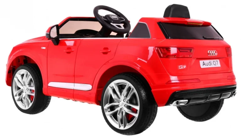 Audi Q7 Quattro S Line Baterija Crvena + Daljinski Upravljač + Sporo Pokretanje + Eva + Radio Mp3 2