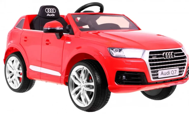 Audi Q7 Quattro S Line Baterija Crvena + Daljinski Upravljač + Sporo Pokretanje + Eva + Radio Mp3 3