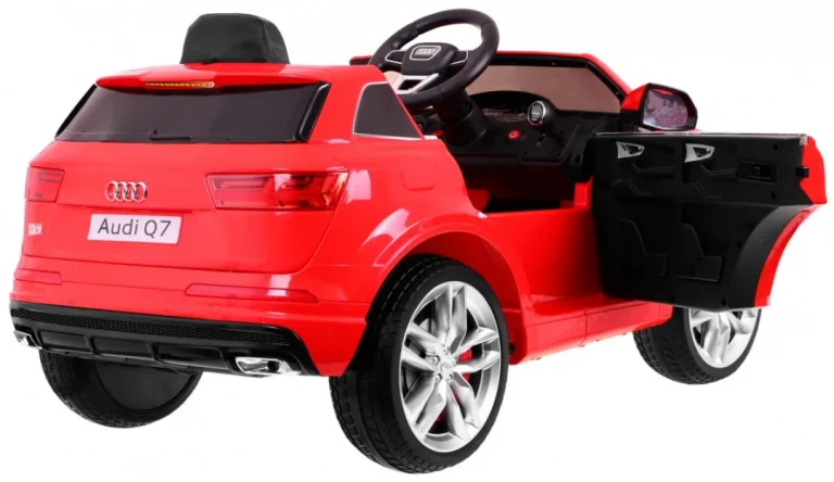 Audi Q7 Quattro S Line Baterija Crvena + Daljinski Upravljač + Sporo Pokretanje + Eva + Radio Mp3 4