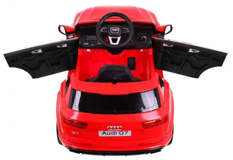Audi Q7 Quattro S Line Baterija Crvena + Daljinski Upravljač + Sporo Pokretanje + Eva + Radio Mp3 5
