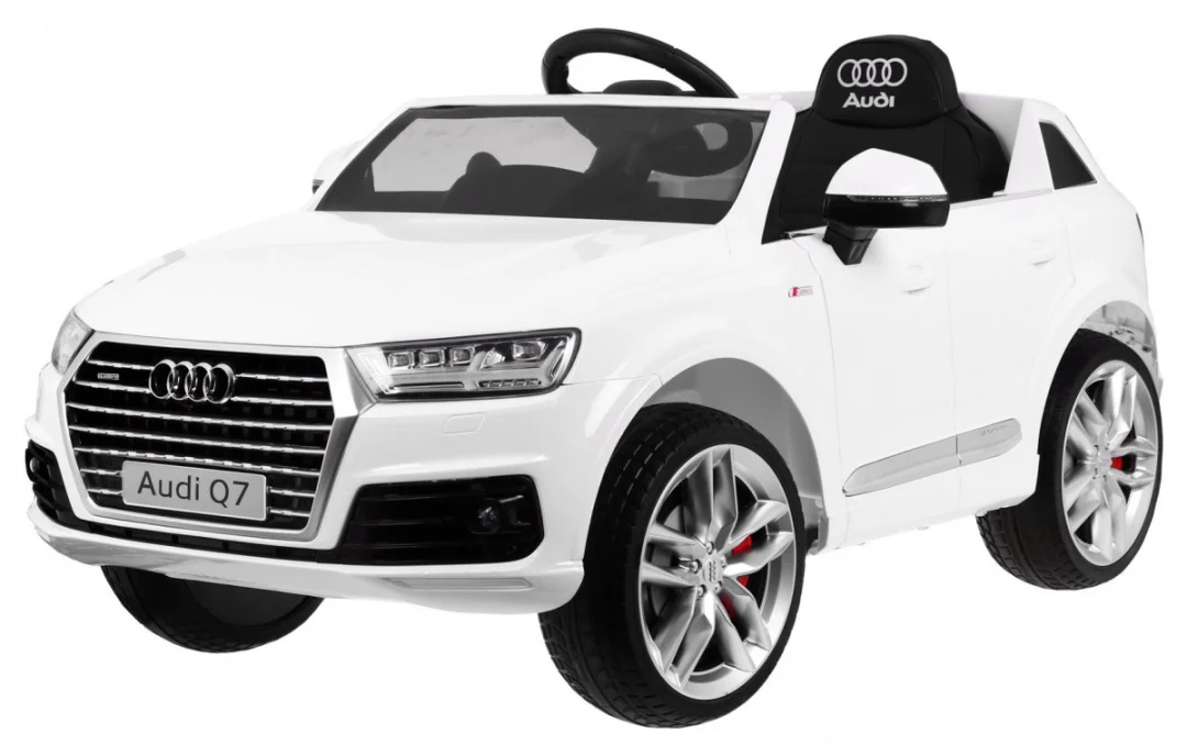 Audi Q7 Quattro S Line Suv Na Baterije Bijeli + Daljinski Upravljač + Mp3 Led Radio, Bijela 1