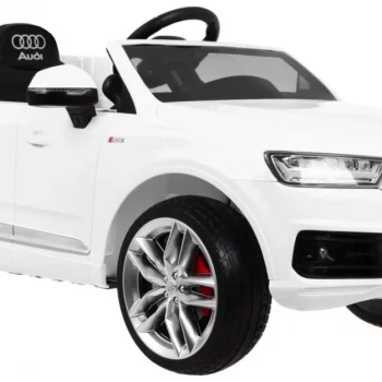 Audi Q7 Quattro S Line Suv Na Baterije Bijeli + Daljinski Upravljač + Mp3 Led Radio, Bijela 2