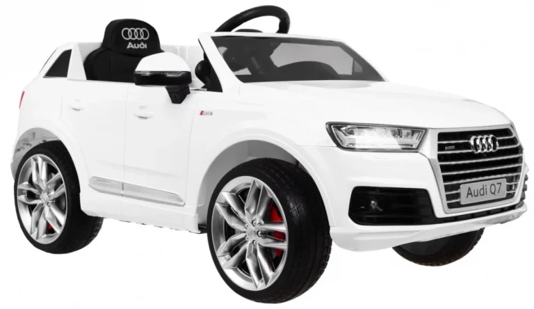 Audi Q7 Quattro S Line Suv Na Baterije Bijeli + Daljinski Upravljač + Mp3 Led Radio, Bijela 2