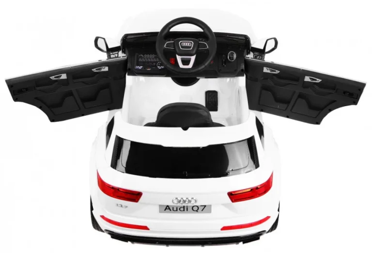 Audi Q7 Quattro S Line Na Baterije, Bijela Boja + Daljinski Upravljač + Spori Start + Eva + Mp3 3