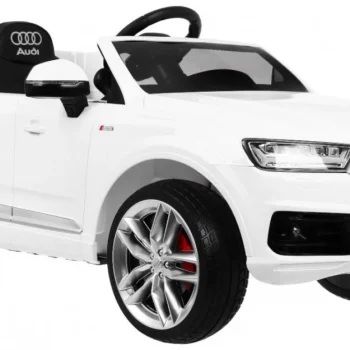 Audi Q7 Quattro S Line Na Baterije, Bijela Boja + Daljinski Upravljač + Spori Start + Eva + Mp3 4