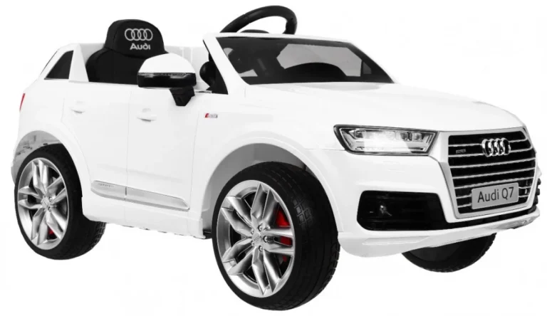 Audi Q7 Quattro S Line Na Baterije, Bijela Boja + Daljinski Upravljač + Spori Start + Eva + Mp3 4