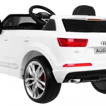 Audi Q7 Quattro S Line Na Baterije, Bijela Boja + Daljinski Upravljač + Spori Start + Eva + Mp3 5